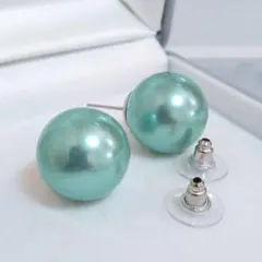 5913★高品質　人気スタッドピアス★艶貝真珠パール★シェル★貝