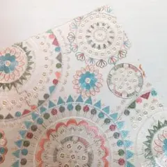 【45×45】インド刺繍生地 はぎれ 布 生地 スパンコール