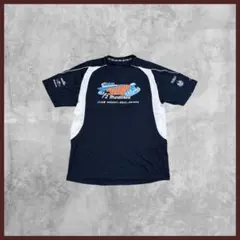 US古着 Champion チャンピオン 両面プリント Tシャツ ネイビー Mのサムネイル