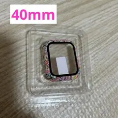 アップルウォッチカバー 40mm ペイズリー柄 ピンク 可愛い オシャレ 保護