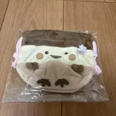 新品　すみっこぐらし　めいぐるみミニ巾着　すずめ