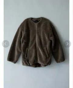 【美品】ノーカラーショートボアブルゾン