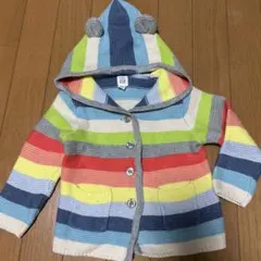 baby GAP カラフルストライプカーディガン 12-18ヶ月80cm
