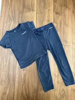 mont-bell ジオライン L.W. 上（半袖）下セット120cm ネイビー