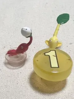 レア⭐︎赤ピクミン　黄ピクミン　フィギュア　吸盤　レトロ　めじるし　いちぶんのいち