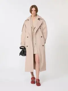 新品SPORTMAX ゴッチェ　テクニカルツイル ロング トレンチ コートのサムネイル