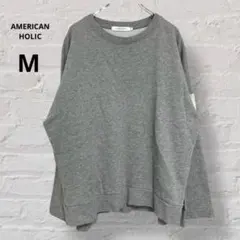 【アメリカンホリック】トレーナー スウェット M グレー 無地 2915