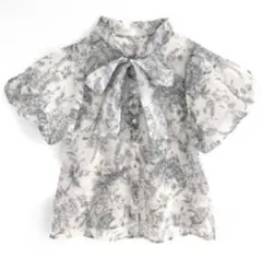 GRL 花柄 バルーンスリーブブラウス gn100