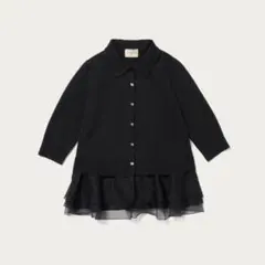 UNITED ARROWS 襟付きペプラムカーディガン ニットウォッシャブル