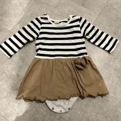 petit main ストライプ柄ワンピース