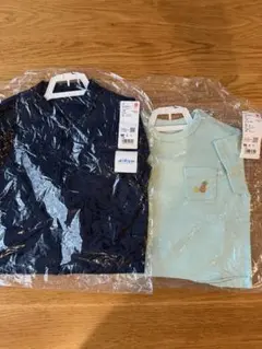 エアリズムUVカットメッシュブルゾン　ドライクルーネックTシャツ　 セット売90