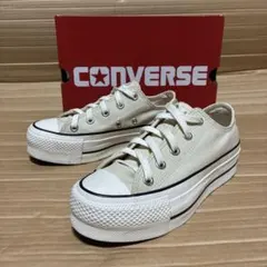 コンバース オールスター リフテッドOX ミルクホワイト 厚底