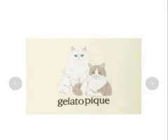 タグ付き ジェラートピケ キャットジャガードブランケット