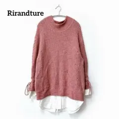 Rirandture リランドチュール【M】オーバーサイズニット シャツ ピンク