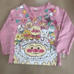 100cm アンパンマンキッズコレクション　ケーキ　ピンク　ロンT 長袖　美品☆