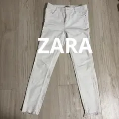 ZARA レディース　スキニーパンツ　ホワイトデニム