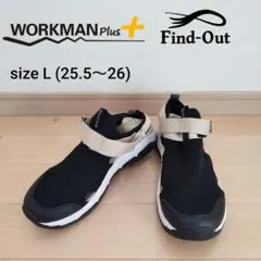 ワークマン FO121 走れるJOG ジョグサンダル 黒 L 25.5～26cmのサムネイル