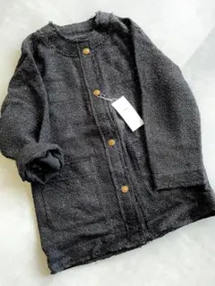 新品定価14.300★mysticミスティックツイードジャケットFオーバーサイズ