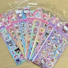 サンリオシール　キティ　マイメロ　クロミ ピアノ　キラキラ　キャラクターシール