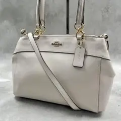 COACH ホワイト レザー レディース 2wayバッグ 9213
