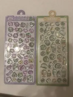 【大人気】100% Luck 3Dシール　menuシール2枚セット