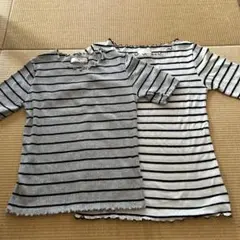 ボーダーカットソー　2枚セット　M