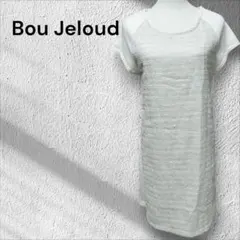Bou Jeloud ホワイト 半袖ひざ丈ワンピース春夏