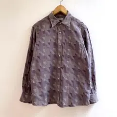 element of SIMPLE LIFE メンズ 総柄シャツ パープル M