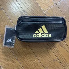 新品　adidas ソフトペンケース 筆箱 黒・金　男の子