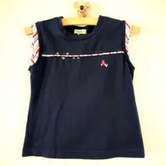 ファミリア Fdash ノースリーブ カットソー 紺 120cm