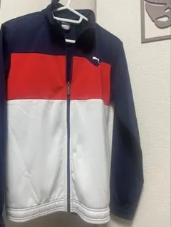 PUMA ジップアップジャケット 149サイズ ネイビー/レッド