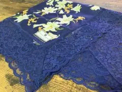 最終値下げ【未使用品】PIERRE BALMAIN ネイビー 花柄 ハンカチ