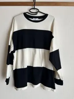 JEANASISストライプデザイン 長袖カットソー