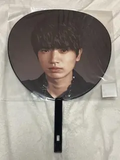 アイドル うちわ 黒　SixTONES髙地優吾