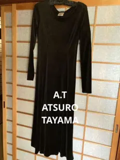 A/Tアツロウタヤマ　ロングワンピース黒