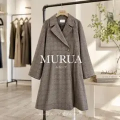 MURUA チェック柄 ロングコートのサムネイル