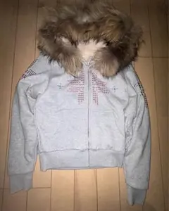 SCULPTOR Fur Trimming Hooded Zip-Up - メルカリ