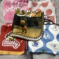 ハンカチ 5枚 まとめ売り Barbie ムーミン milky コメダ珈琲