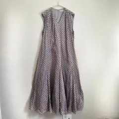 極美品 ヌキテパ 別注 ポプリンノースリーブワンピース コットン