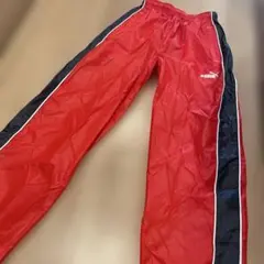 Puma プーマ　ピステパンツ 黒/赤 140サイズ