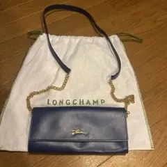 値下げ！美品！LONGCHAMP レザー ショルダー財布カバン