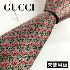 ぶーすけ様専用　未使用級　グッチ　ネクタイ　GG柄　花柄　ボタニカル　ジャガード