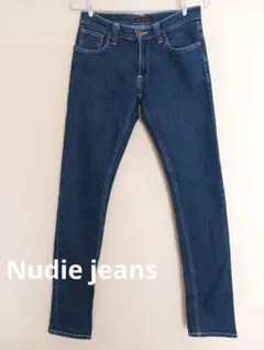 Nudie Jeans ストレートスキニーデニム ダークブルー　w28 l32のサムネイル