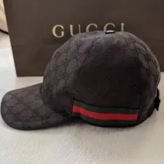 GUCCI グッチ GG柄 キャップ シェリーライン XL 60 ブラック