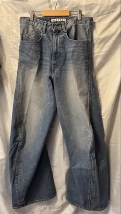 か*ん様 【NVRFRGT】3D Twisted Wide Leg Jeans