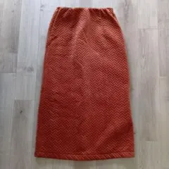 キルティングロングスカート　natural couture