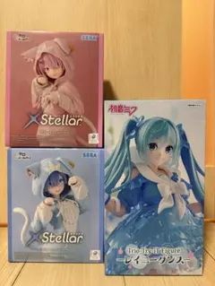 【新品未開封】SEGA リゼロ　初音ミク 美少女フィギュア 3点セット