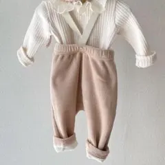 nunubiel 裏起毛サスペンダーボトムス 3-6m