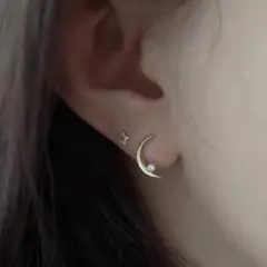 月 ピアス 高級感 上品 三日月 ゴールド アクセサリー 両耳セット