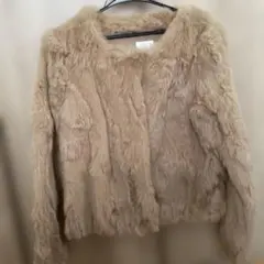 新品　ベージュ ファー　ショート　ジャケット　コートのサムネイル